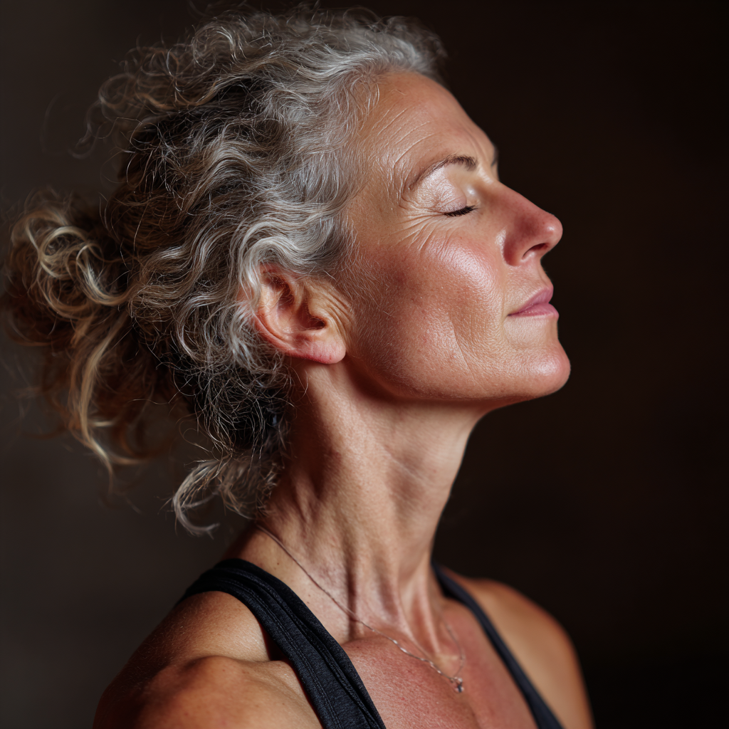 Nyugodt európai férfi meditációs pozícióban, este, lágy megvilágításban